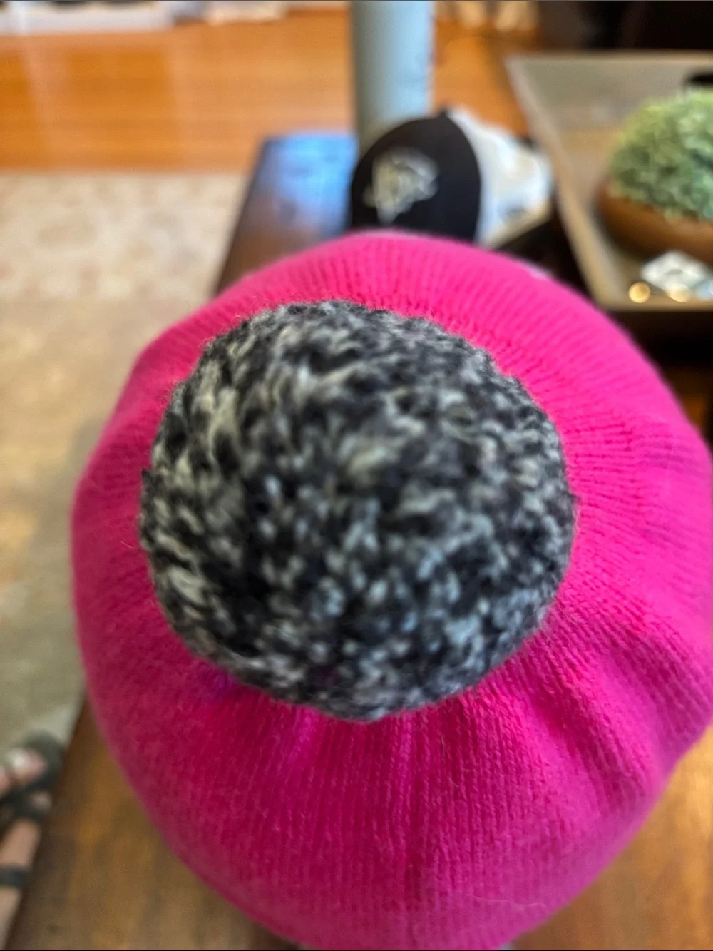 Kate Spade Princess Pink Knit Earflap Beanie with Pom-Poms Wool